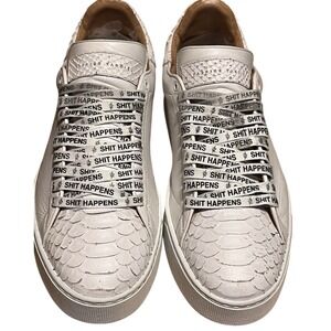 FABRICE TARDIEU Tristan Cap White on Cremino Sh%# Happens Designer Sneakers 43.5